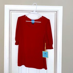 Large red CeCe brand dress shirt